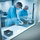 Class 7 cleanroom in operation. 